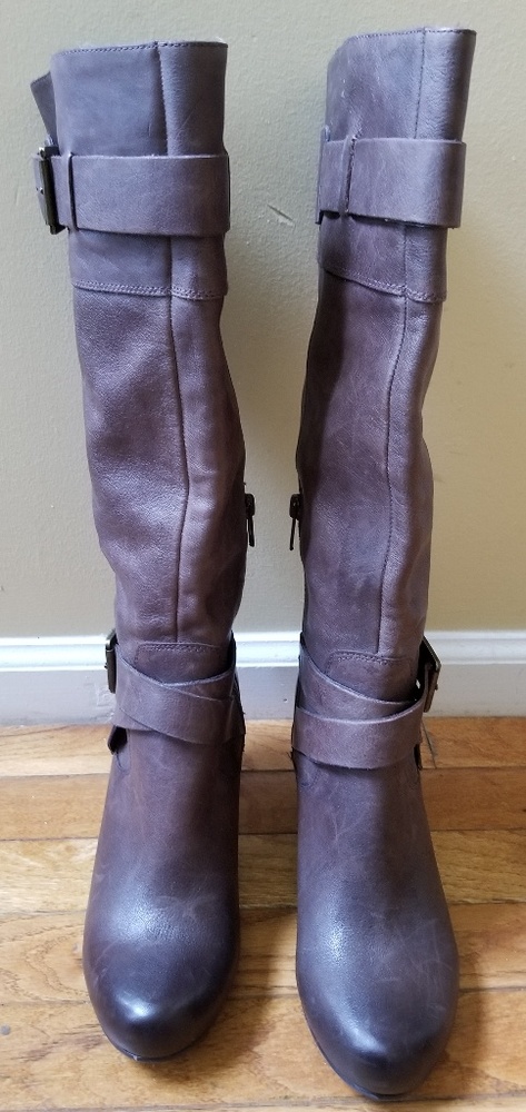 Arturo Chiang Buckle Leather Boots